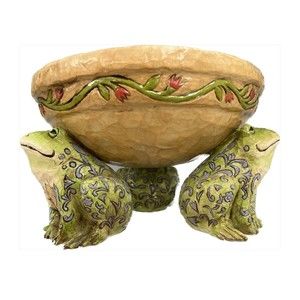 Jim Shore FROG BOWL Heartwood Creek Enesco